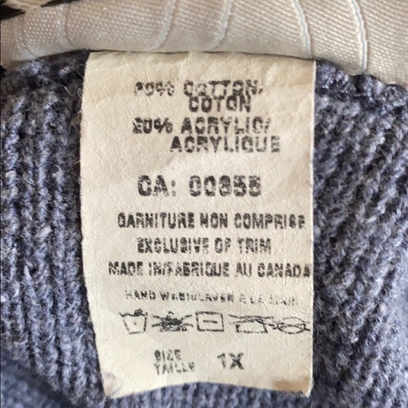 Navy and red zipper cardigan - Picture 4 of 5